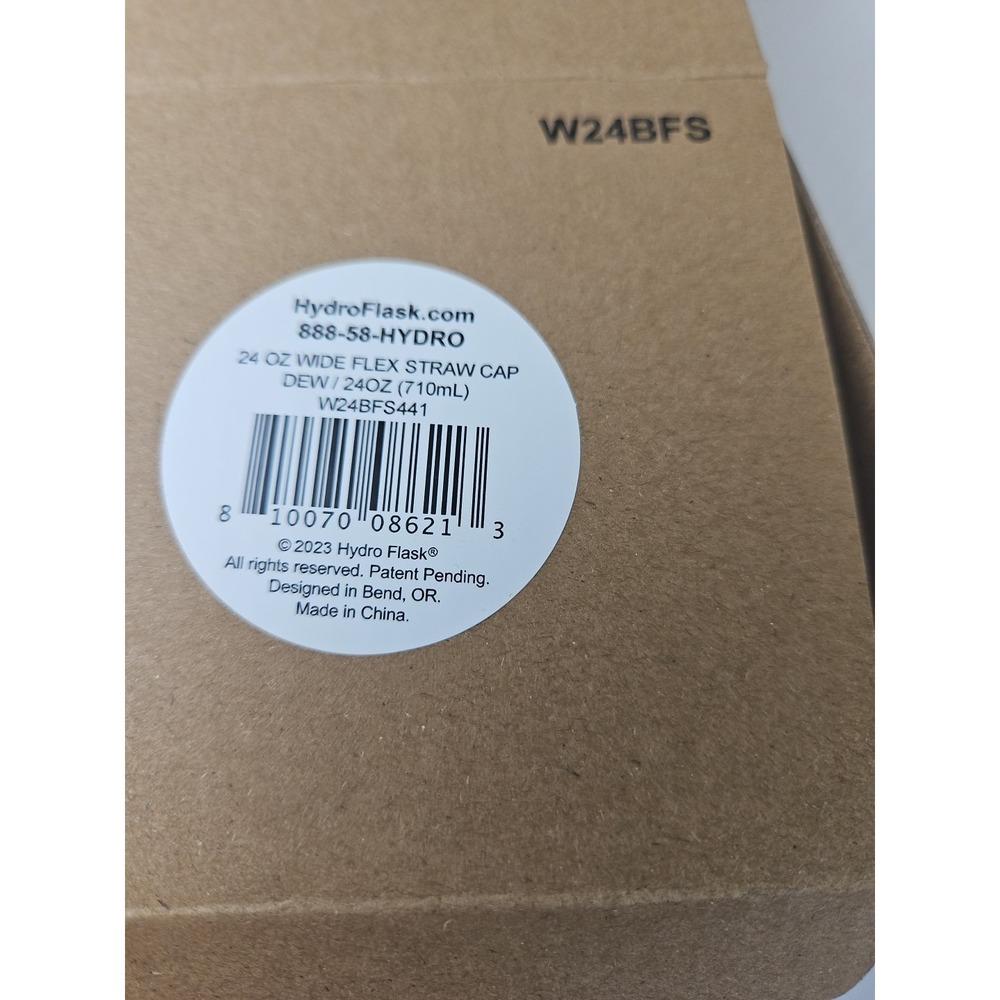 Hydro Flask 24 oz Wide Flex Straw Cap ‎ The Color Is Dew W24BFS Brand New In Box - Picture 8 of 10